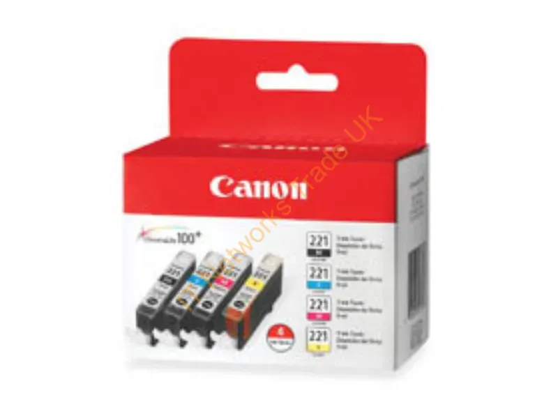 2946B004 - Canon Cli-221 Ink Cartridge 4 Pc(S) Original Black, Cyan, Magenta, Yellow