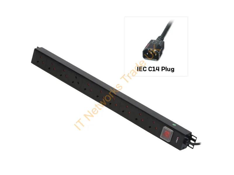 29986 - Lindy 10-Way Vertical Mount PDU Grey power distribution unit (PDU)