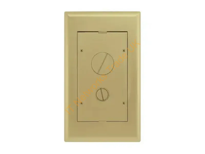 2GAFBFFCVRBRS - Hubbell Premise Wiring 2G Afb Ff Cvr, Brass Powder