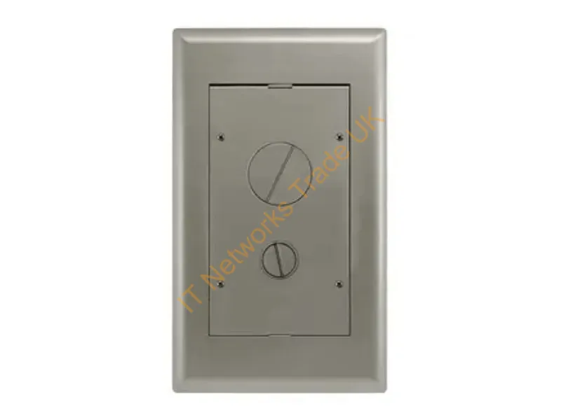2GAFBFFCVRNK - Hubbell Premise Wiring 2G Afb Ff Cvr, Nickel Powder
