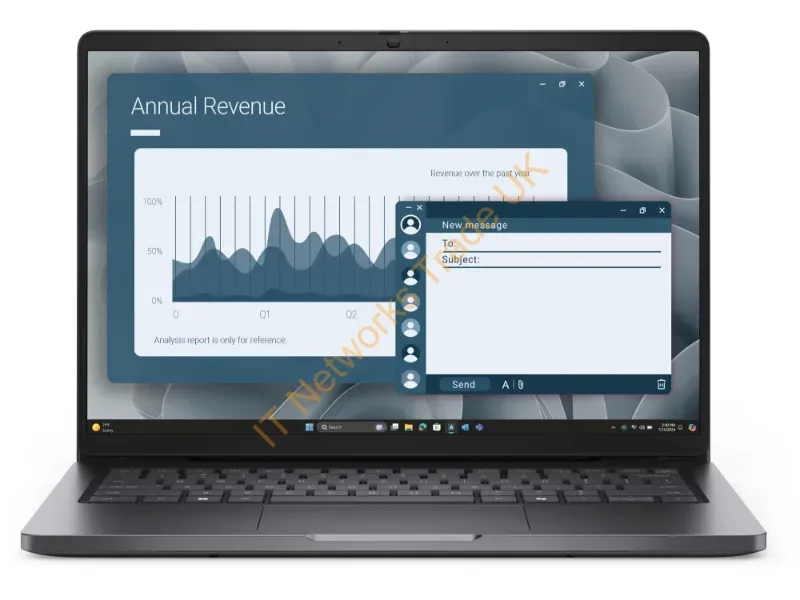 2KWMD - Dell Pro 14 Pc14255 Amd Ryzen 5 220 Laptop 14" Full Hd+ 8 Gb Ddr5-Sdram 256 Gb Ssd Wi-Fi 6E (802.11Ax) Windows 11 Pro English Black