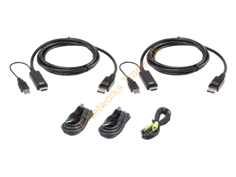 2L-7D02UHDPX5 - ATEN 1.8M USB Universal Dual Display Secure KVM Cable Kit