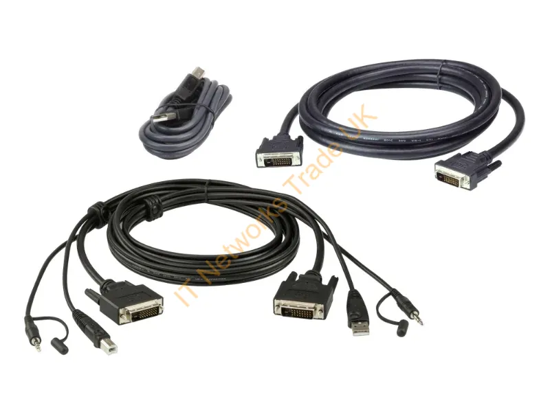 2L-7D03UDX5 - ATEN DVI-D Dual Link Dual Display Secure KVM; 3M USB DVI-D Dual Link Dual Display