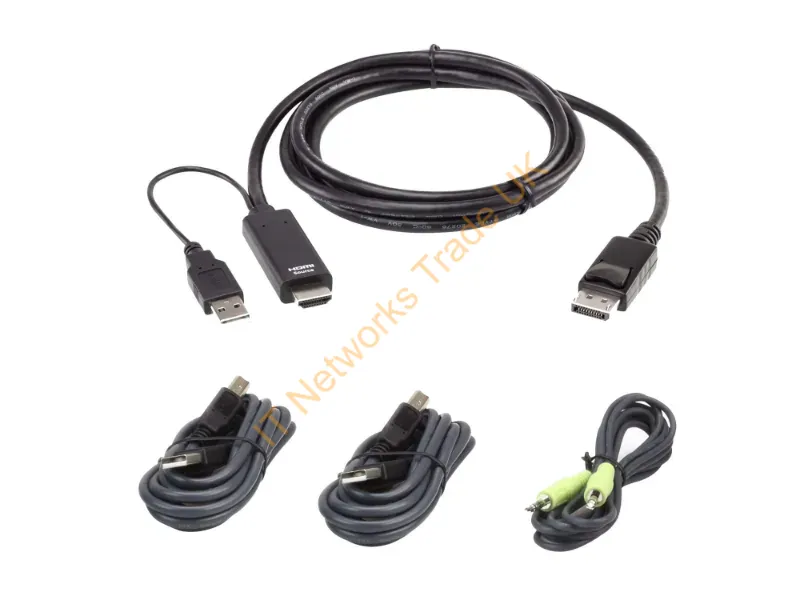 2L7D02UHDPX4 - Aten 2L-7D02Uhdpx4 Kvm Cable Black 70.9" (1.8 M)
