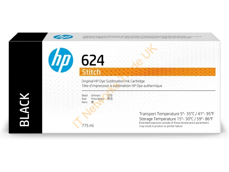 2LL53A - Hp 624 775-Ml Black Stitch Dye Sublimation Ink Cartridge