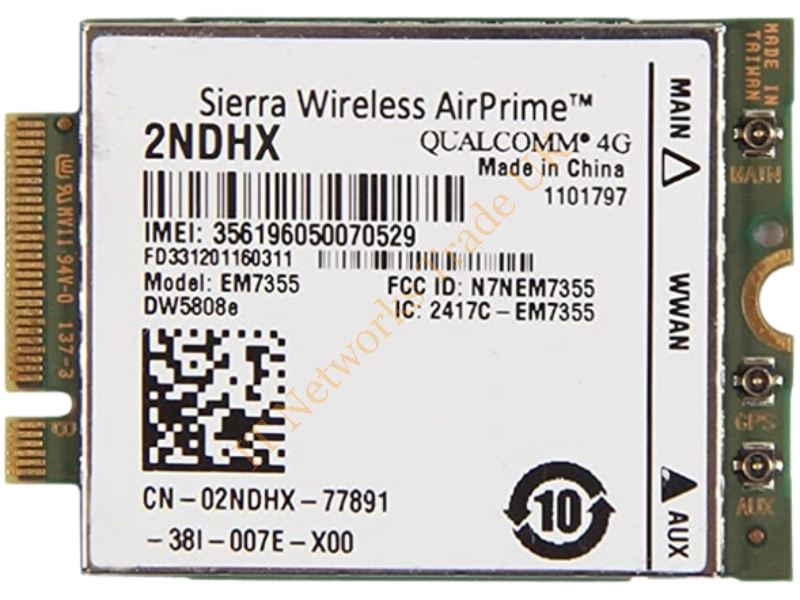 2NDHX Dell Wireless DW5808E M.2 Mobile Broadband 4G LTE WWAN Network Card Wireless LAN Card