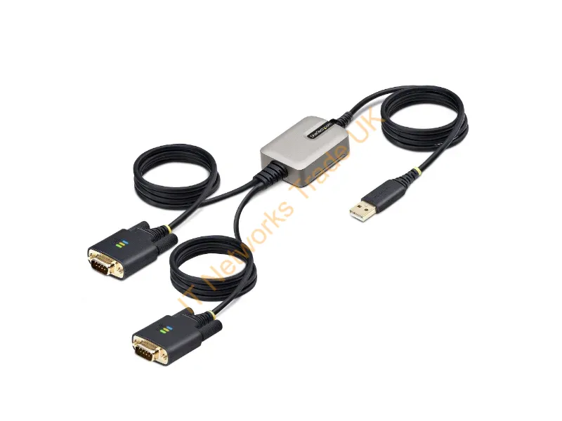 2P6FFC-USB-SERIAL - Startech.Com 2P6Ffc-Usb-Serial Cable Gender Changer Usb-A 2 X Db-9 Rs-232 Black, Gray