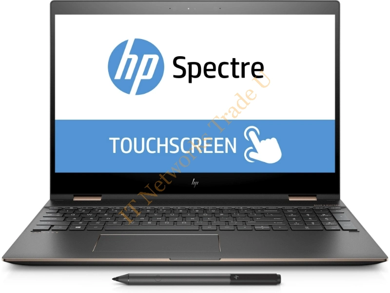 HP Spectre x360 15-ch000na 1.8GHz i7-8550U 15.6" 3840 x 2160pixels Touchscreen Black, Silver Hybrid (2-in-1) Laptop System