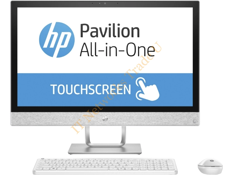 HP Pavilion 24-r055na 2.4GHz i5-7400T 23.8" 1920 x 1080pixels Touchscreen White All-in-One PC Workstation Systems