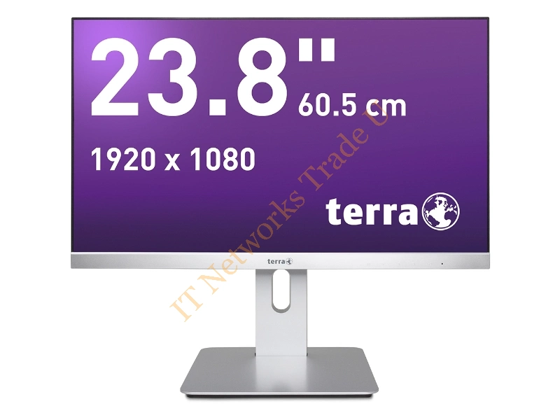 3030013 - Wortmann AG TERRA 2462W 23.8" Full HD LED Black, Silver computer monitor