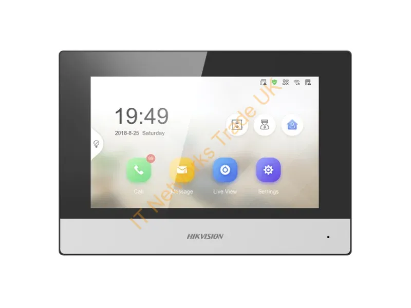 305301409 - Hikvision DS-KH6320-WTE1 video intercom system 17.8 cm (7") Black, Silver