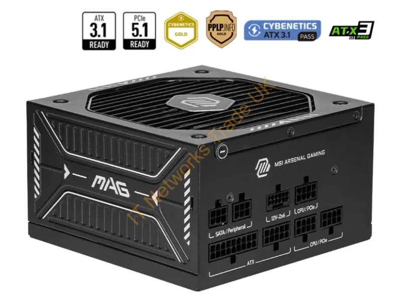 306-7ZPHX11-HD8 - MSI MAG A750GLS PCIE5 power supply unit 750 W 24-pin ATX ATX Black