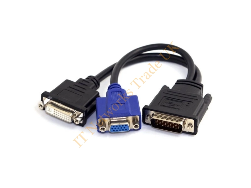 31028822 IBM / Foxconn DMS59 to 1-VGA and 1-DVI Splitter Dongle Cable Connector