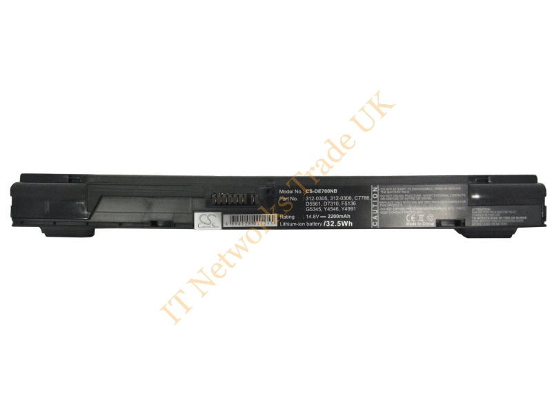 312-0305 Dell 8-Cell 4400mAh 65Wh 4.4Ah 14.8V Li-Ion Battery for Inspiron 700m/710m Laptop Battery