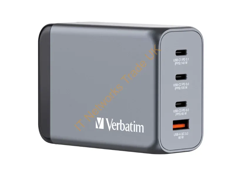 32205 - Verbatim Gnc-240 Universal Black, Gray Ac Fast Charging Indoor