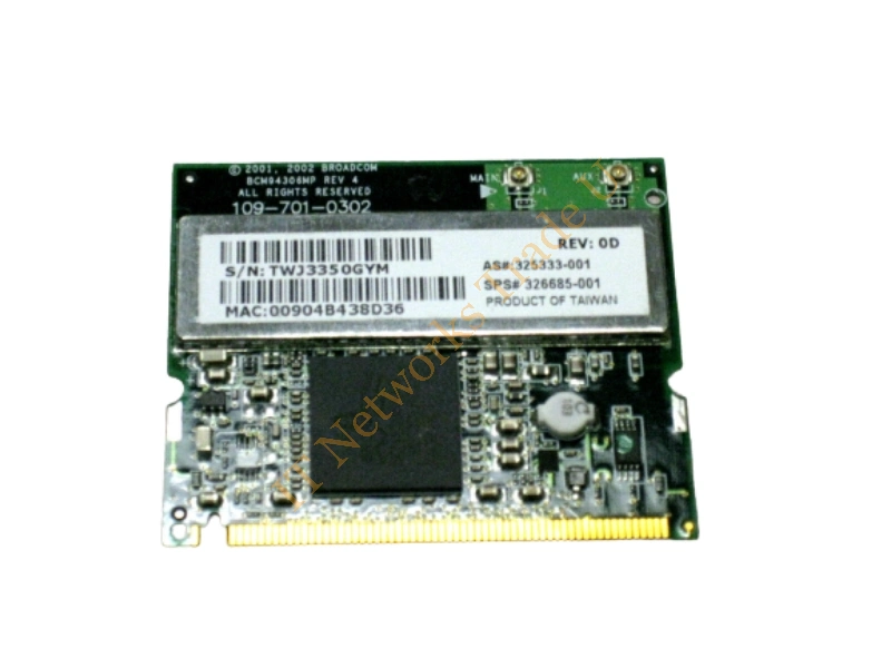 325333-001 HP Mini PCI 54G 802.11b/g High Speed Wireless LAN (WLAN) Network Interface Card Wireless LAN Card