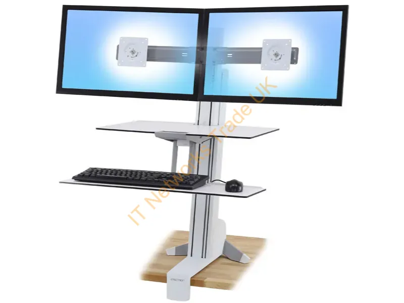 33-349-211 - Ergotron Workfit-S White Pc Multimedia Stand