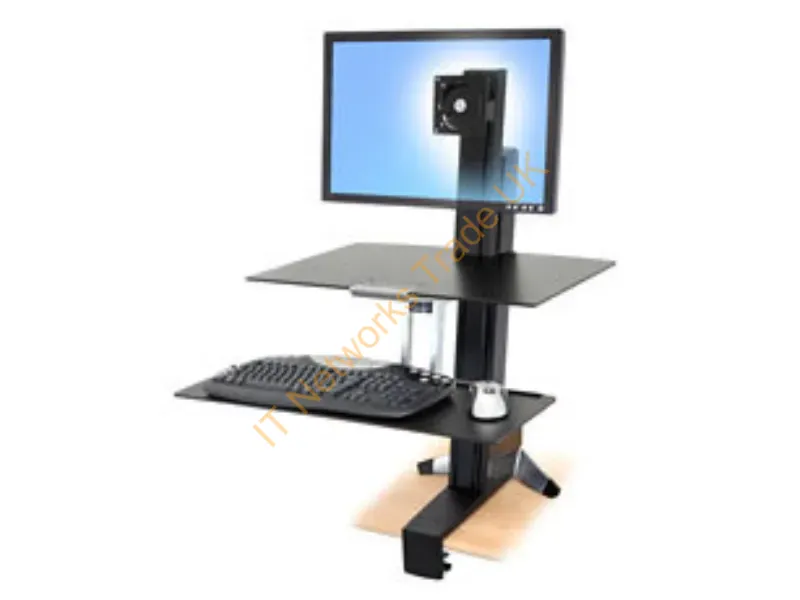 33-351-200 - Ergotron Workfit-S, Single Hd With Worksurface+ Black Multimedia Stand