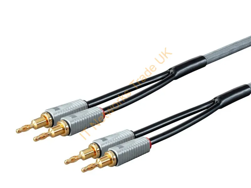 33835 - Monoprice 33835 Audio Cable 119.7" (3.04 M) 2 X Banana Black, Gray