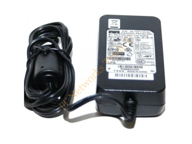 34-1977-03 Cisco 48V IP Phone AC / DC Power Adapter