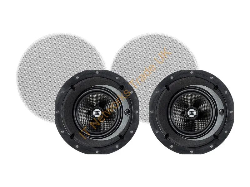 34197 - Monoprice Alpha Loudspeaker 2-Way Black, White Wired 60 W