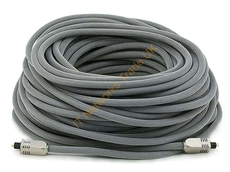 3449 - Monoprice S/Pdif/S/Pdif, M/M, 30.48 M Audio Cable 1200" (30.5 M) Toslink Gray, Stainless Steel