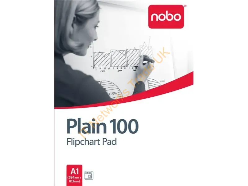 34633681 - Nobo Flipchart Pad Plain 100 Sheets ( A1)