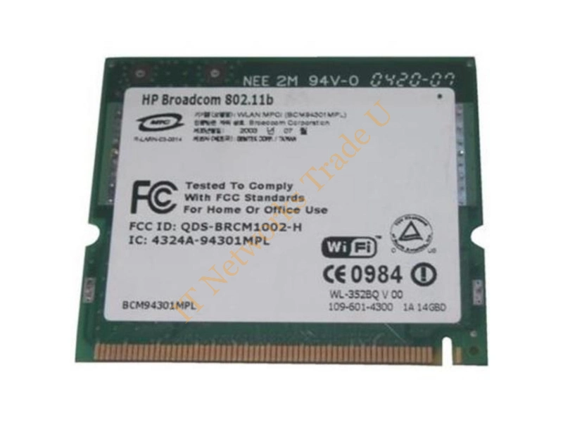 348997-001 HP Mini PCI IEEE 11MBps 802.11b Wireless LAN (WLAN) Network Interface Card Wireless LAN Card