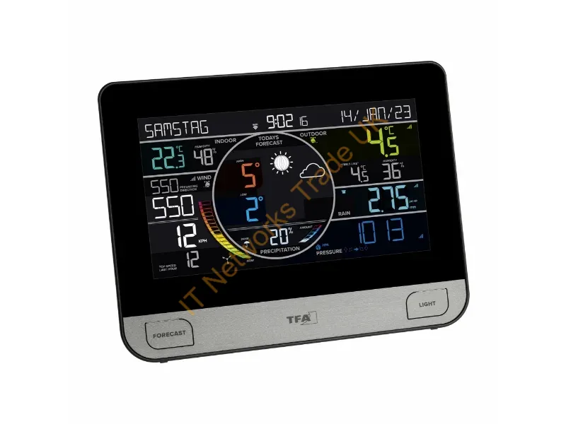 35.8003.01 - TFA-Dostmann View Pro Black DC/Battery Wi-Fi