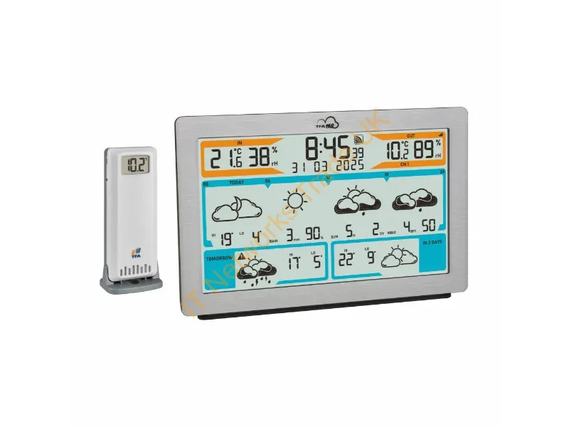 35.8100.54 - TFA-Dostmann TFA.me Silver LCD Battery Wi-Fi
