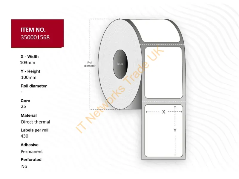 35001568 - Capture 35001568 printer label White