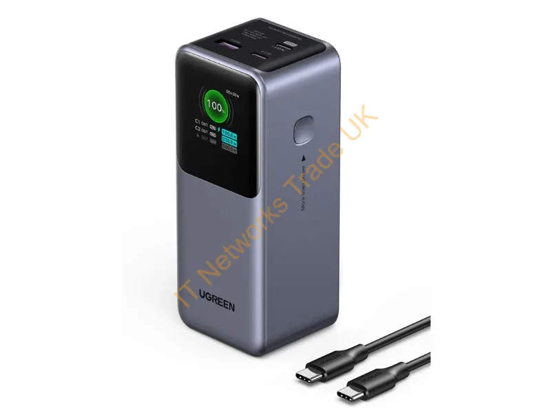 35524B - Ugreen 20000mAh 130W Fast Charging Powerbank Lithium Grey