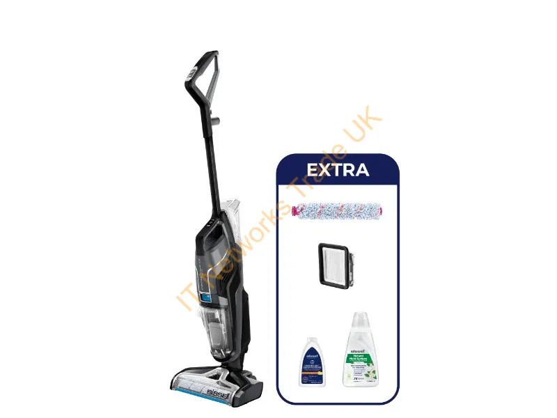 3570N - Bissell CrossWave Cordless C6 Pro Upright vacuum Battery Dry&wet Bagless 0 L 255 W Black, Grey