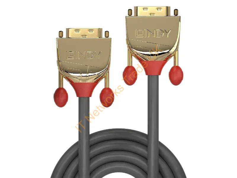 Lindy 36217 20m DVI-D DVI-D Gold, Grey DVI cable Video Cable