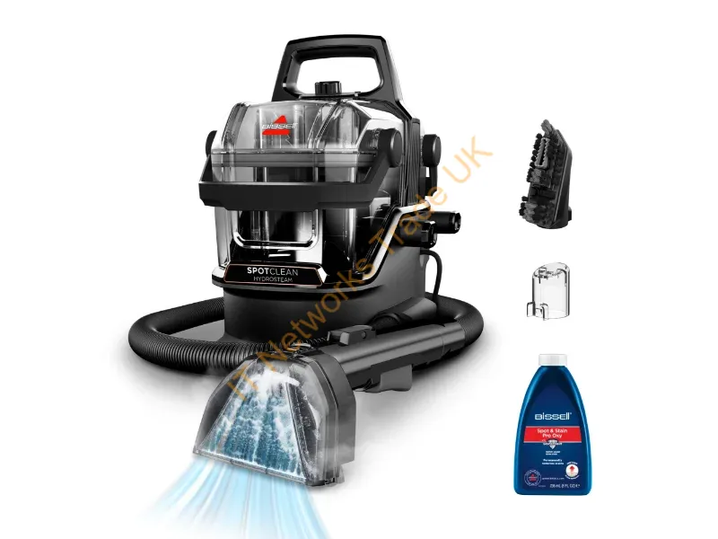 3697N - Bissell SpotClean Hydrosteam Select Cylinder steam cleaner 1.9 L 1000 W Black