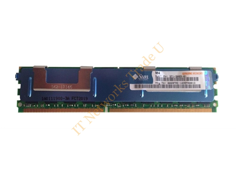 371-3069-01 Sun 4GB DDR2-667MHz PC2-5300 ECC Fully Buffered CL5 240-Pin DIMM Dual Rank Memory Module Server Memory