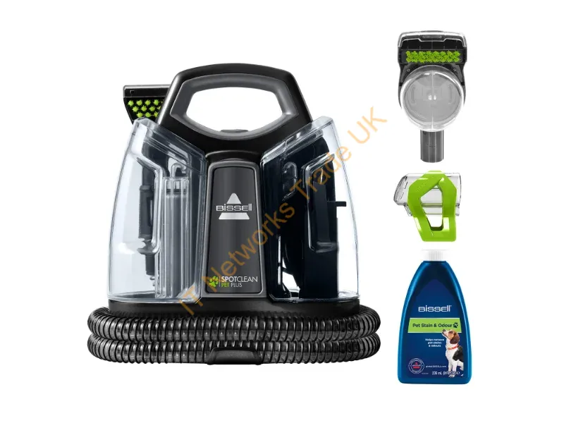 37241 - Bissell SpotClean Pet Plus carpet cleaning machine Dry&wet Black, Transparent