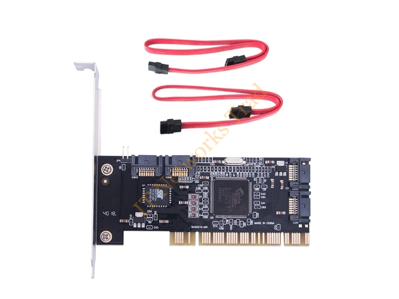 373719-001 HP 4-Channel 64-bit 66MHz PCI SATA RAID Controller Only with Low Profile Bracket
