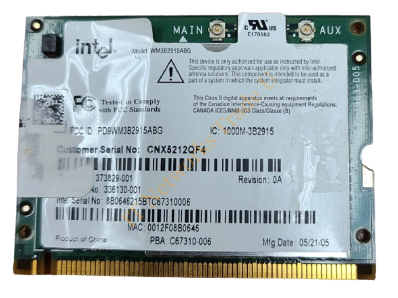 373900-001 HP 2915ABG Mini PCI 802.11a/b/g Wireless LAN (WLAN) Network Interface Card for HP NC4000/TC4000 Wireless LAN Card