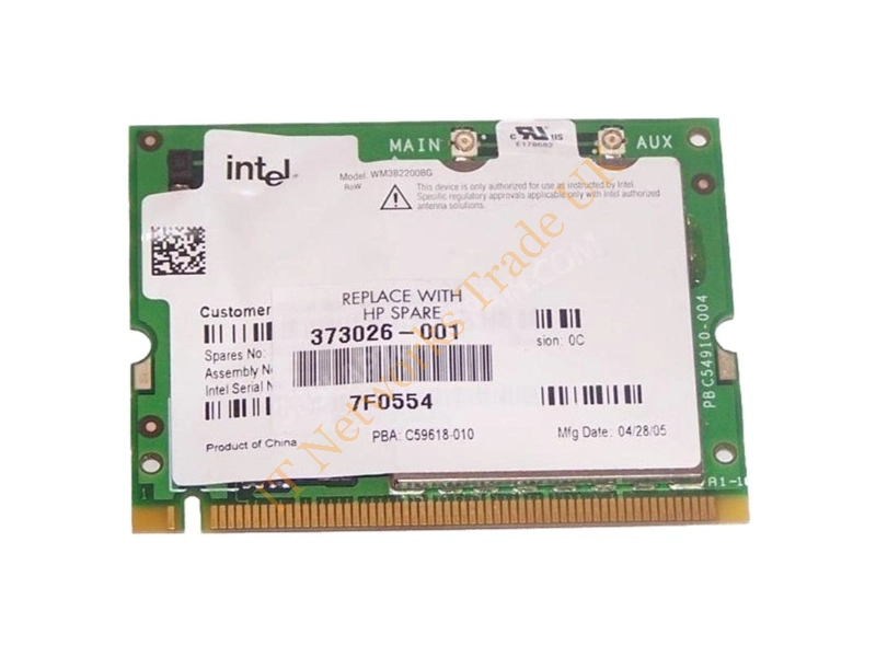 374158-001 HP Mini PCI IEEE 11MBps 802.11b Wireless LAN (WLAN) Network Interface Card Wireless LAN Card