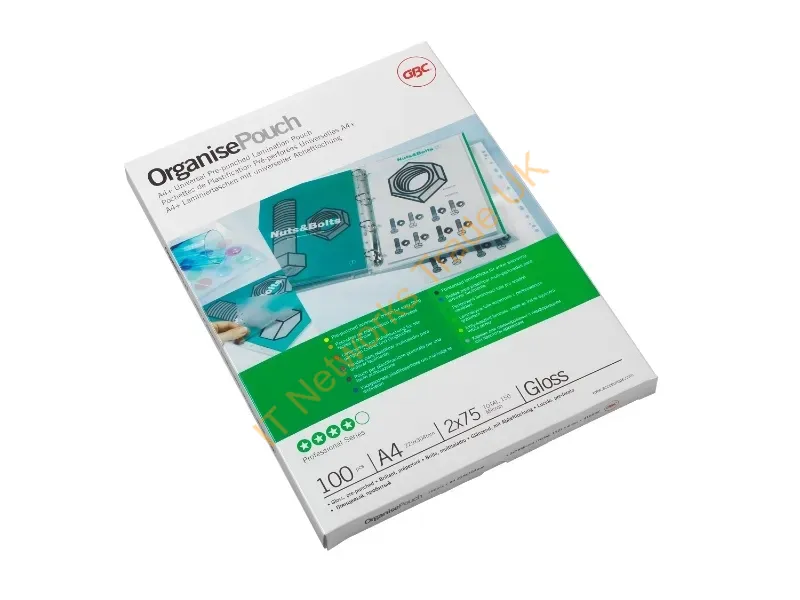 3743156 - GBC Lamination Pouch A4+ Pre-punched 125 Micron