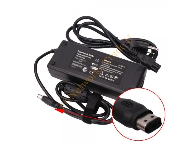 375143-001 HP 120Watt 18.5V AC Power Adapter for HP Pavilion ZD7000/ZX5000/ZV6000 Series Notebook PCs 100-240VAC 50/60Hz