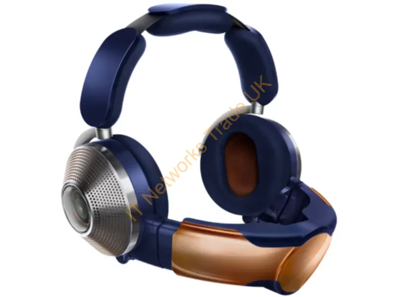 376067-01 - Dyson Zone Absolute+ Headset Wired & Wireless Head-band Calls/Music Bluetooth Blue, Copper
