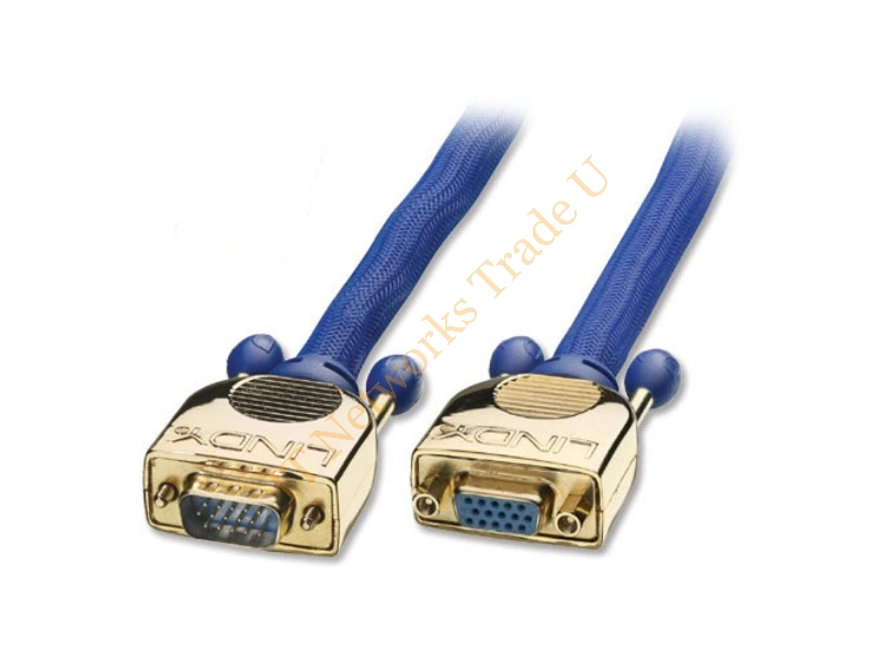 Lindy 50m HD15 Gold Cable 50m VGA (D-Sub) VGA (D-Sub) Blue VGA cable Video Cable