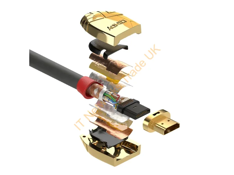 37866 - Lindy 10m Standard HDMI Cable, Gold Line