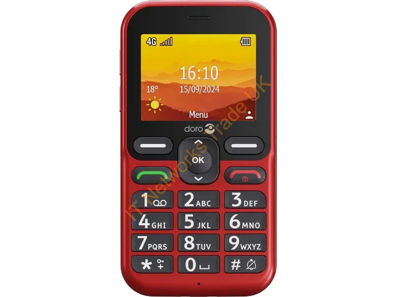 380571 - Doro Leva L10 6.1 cm (2.4") 120.7 g Red Feature phone