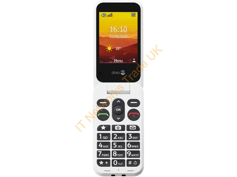 380590 - Doro Leva L30 7.11 cm (2.8") 142.7 g Black, White Feature phone