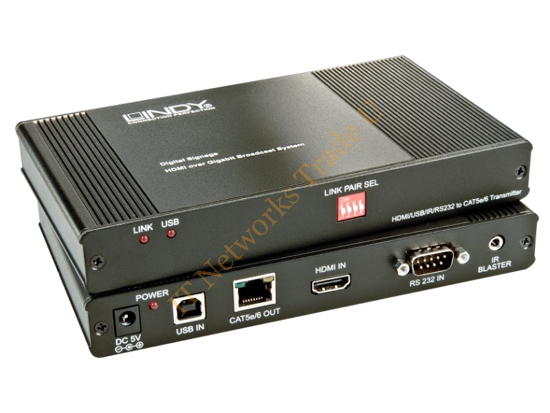 Lindy 38066 AV transmitter Black AV extender