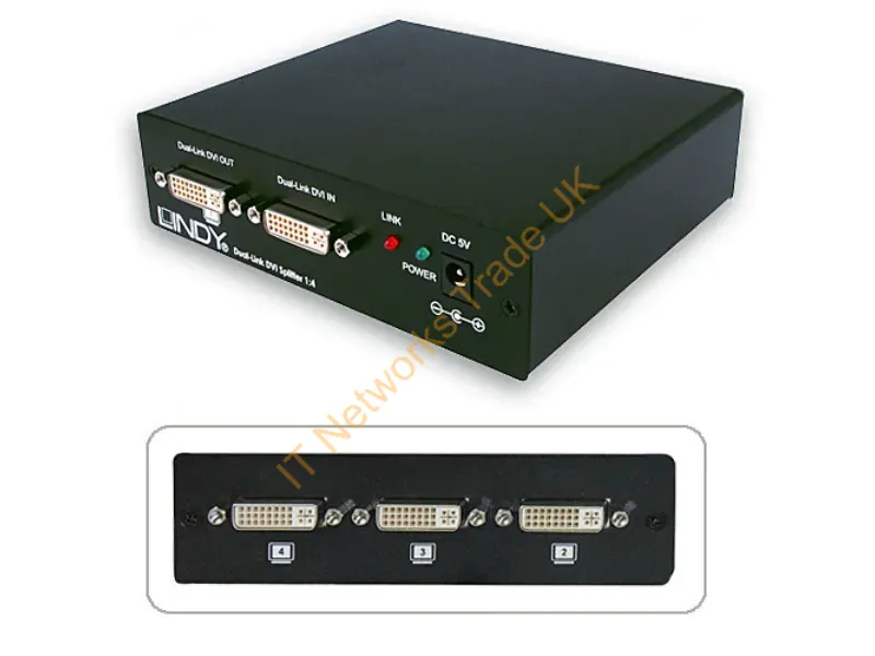 38104 - Lindy 38104 DVI video splitter Monitor Accessory
