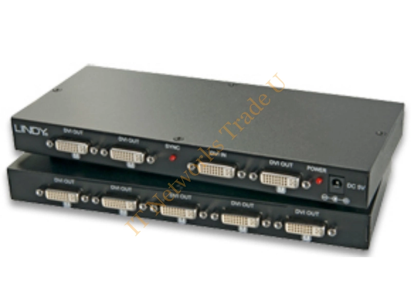38108 - Lindy DVI Video Splitter + 8 Port Distribution Amplifier DVI Monitor Accessory